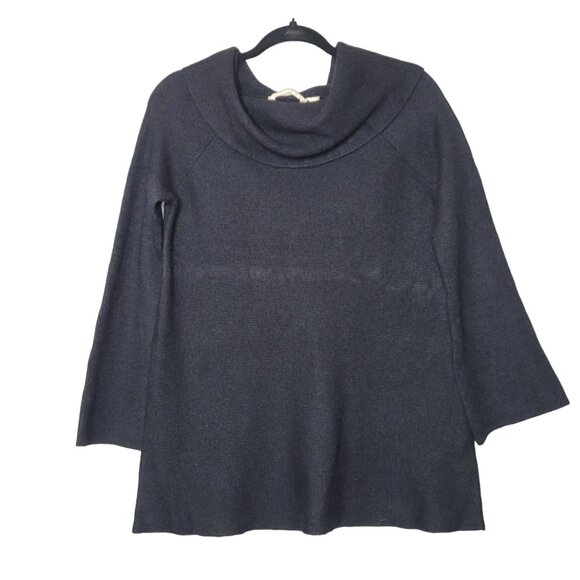 Soft Surroundings Womens Large Cowl Neck Sweater Wool Cashmere Black - Picture 1 of 8